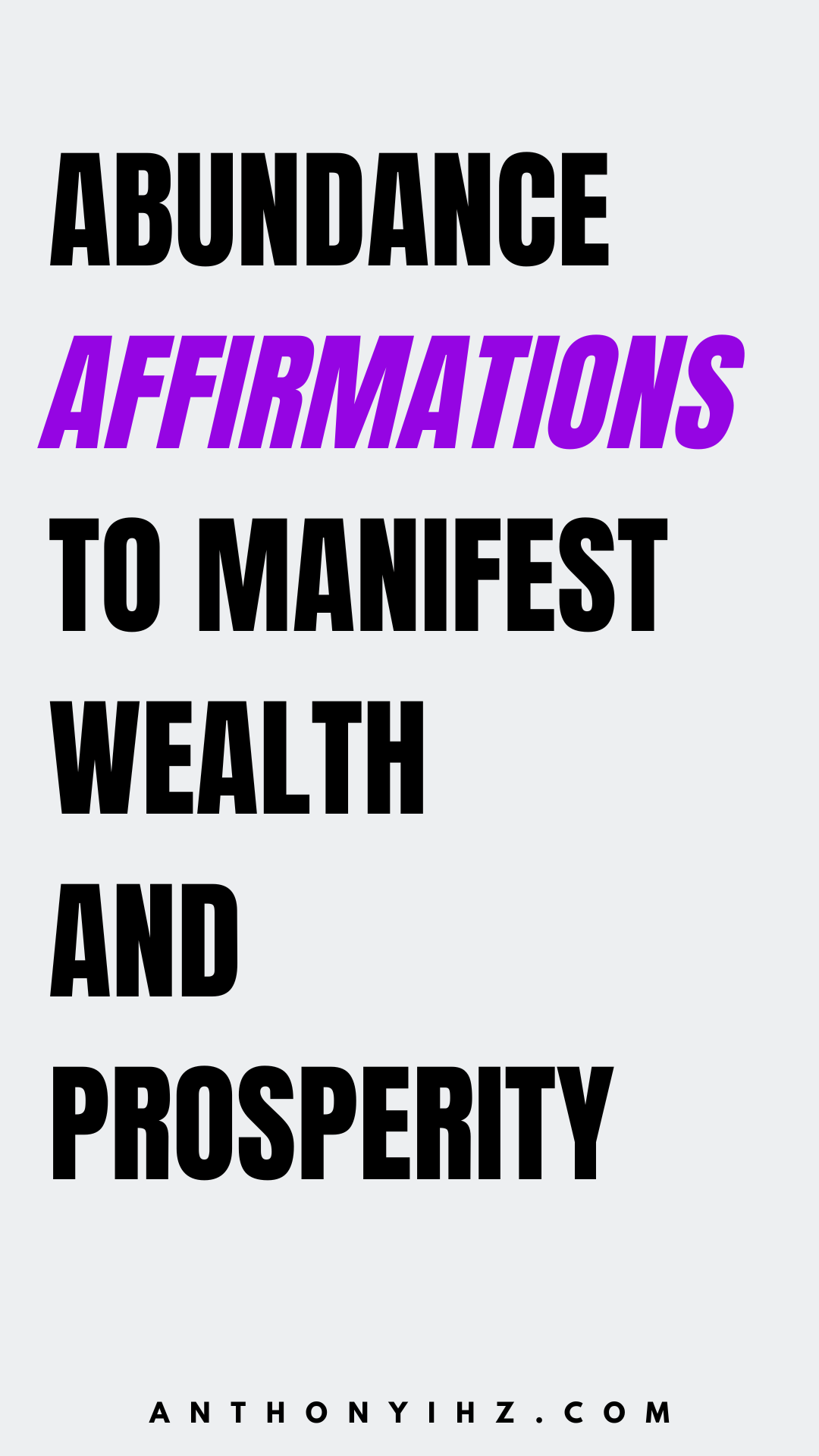 powerful "I am" abundance affirmations