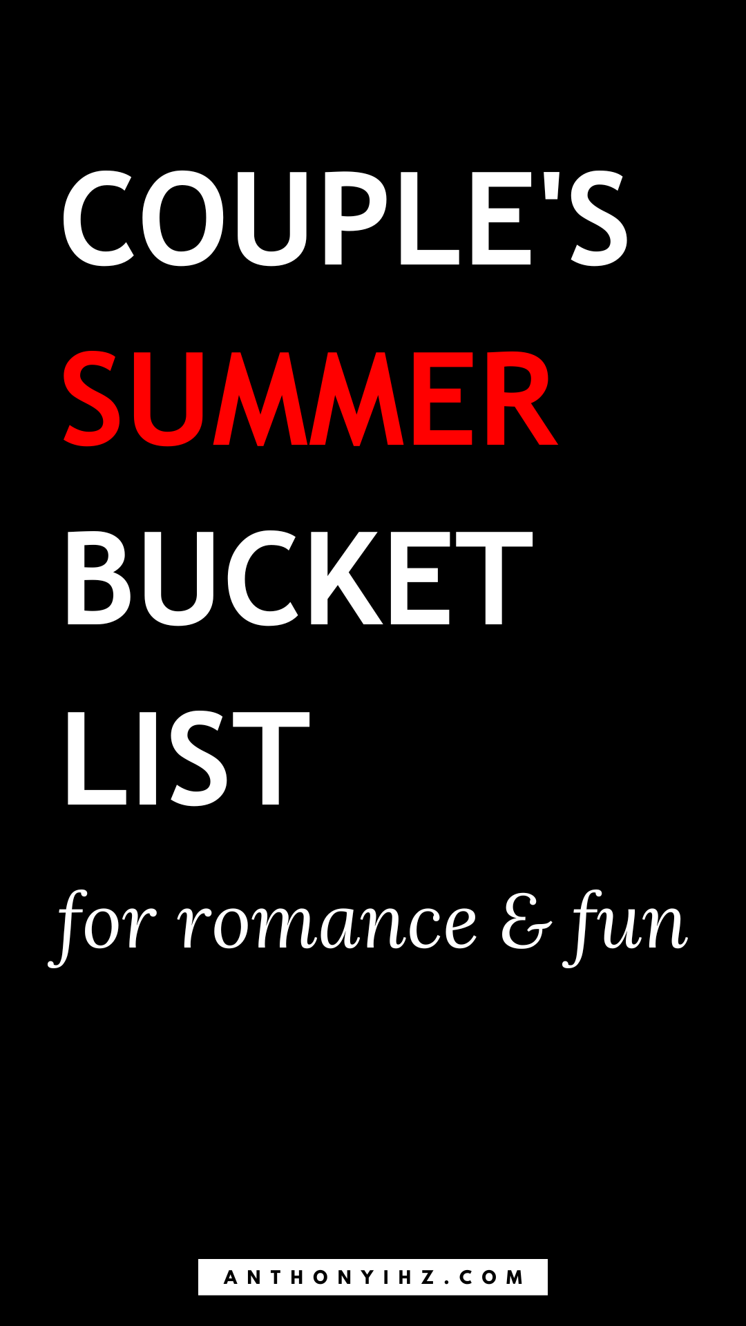 cheap summer bucket list for couples